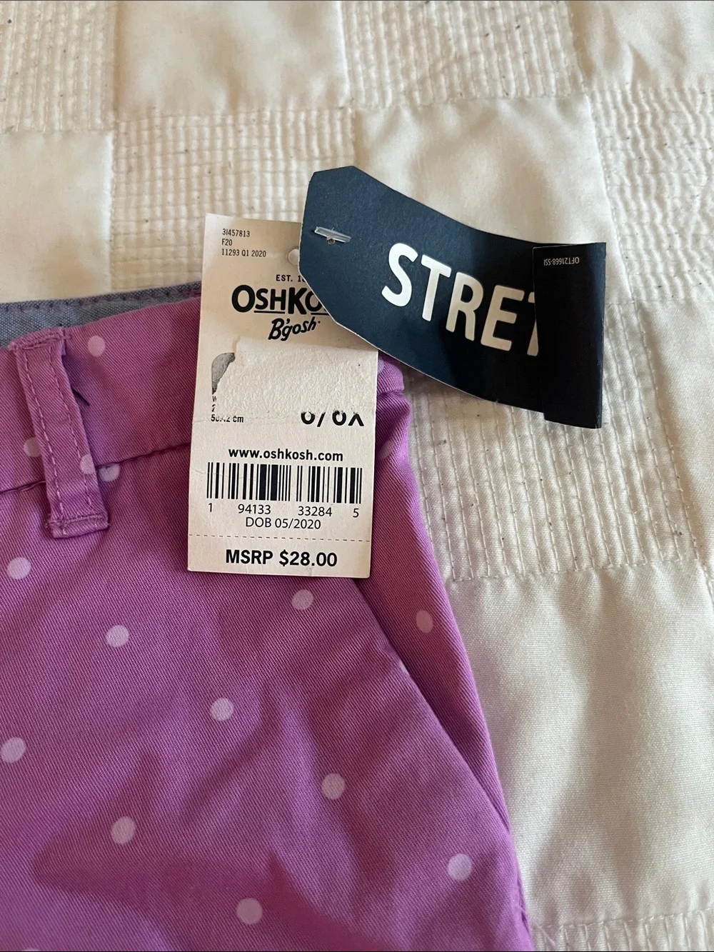 OshKosh B'gosh Purple Polka Dot Girls Shorts